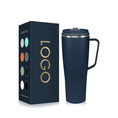 Tumbler karo Handle lan Straw